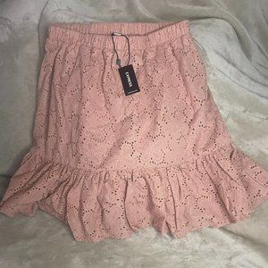 Express Light Pink Eyelet Mini Skirt - XS - NWT